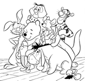 coloriage winnie l ourson et tous ses amis